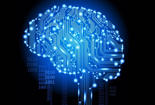 inteligencia artificial representada en el cerebro humano