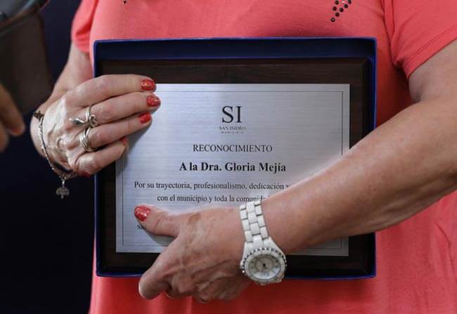 gloria mejia reconocimiento