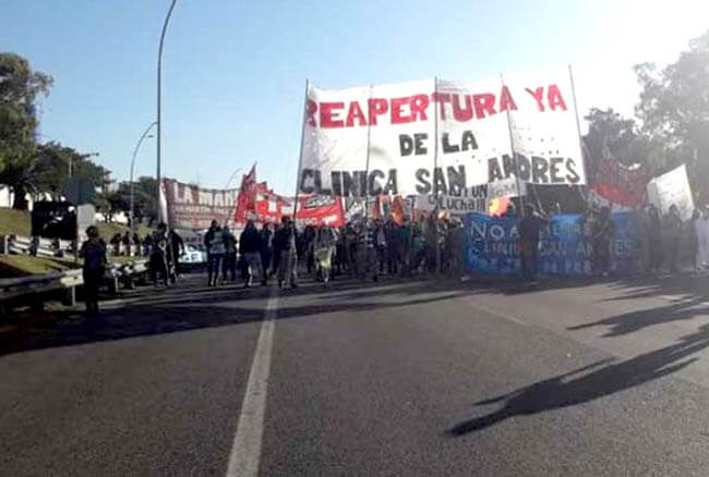 movilizacion trabajadores clinica san andres
